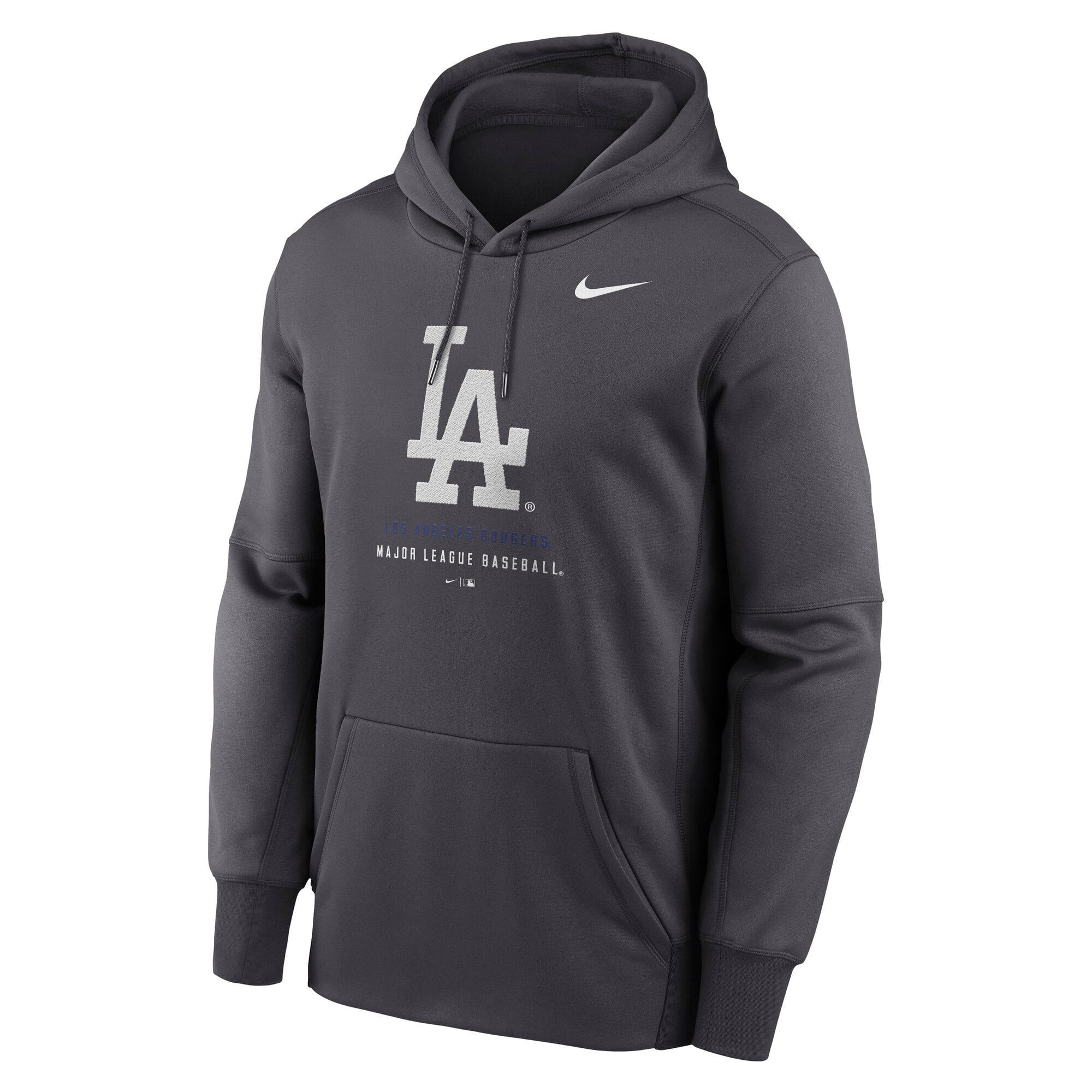Sweat à capuche Nike Therma-FIT anthracite Los Angeles Dodgers pour homme