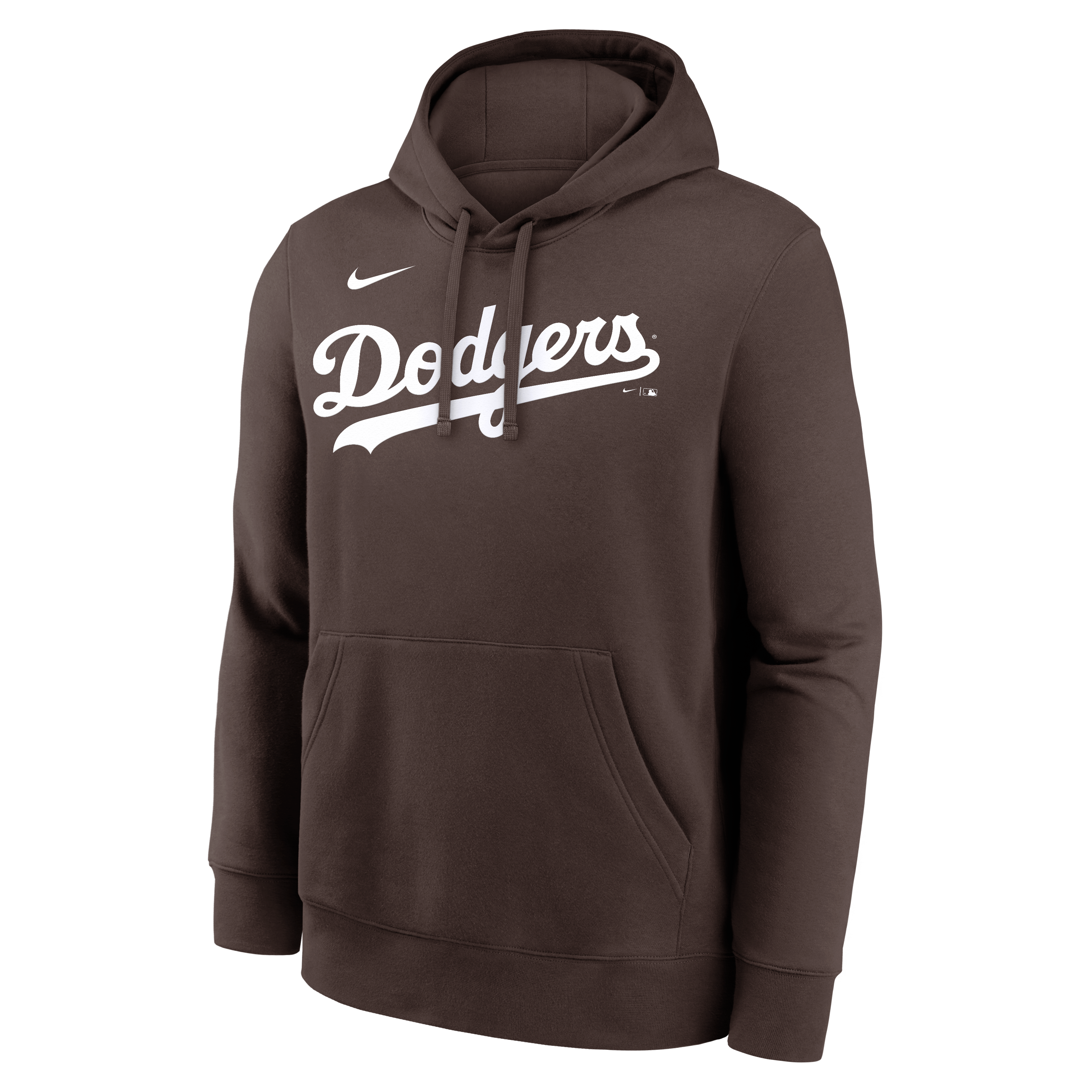 Sweat à capuche en polaire Nike Core Cinder Club marron Los Angeles Dodgers pour homme