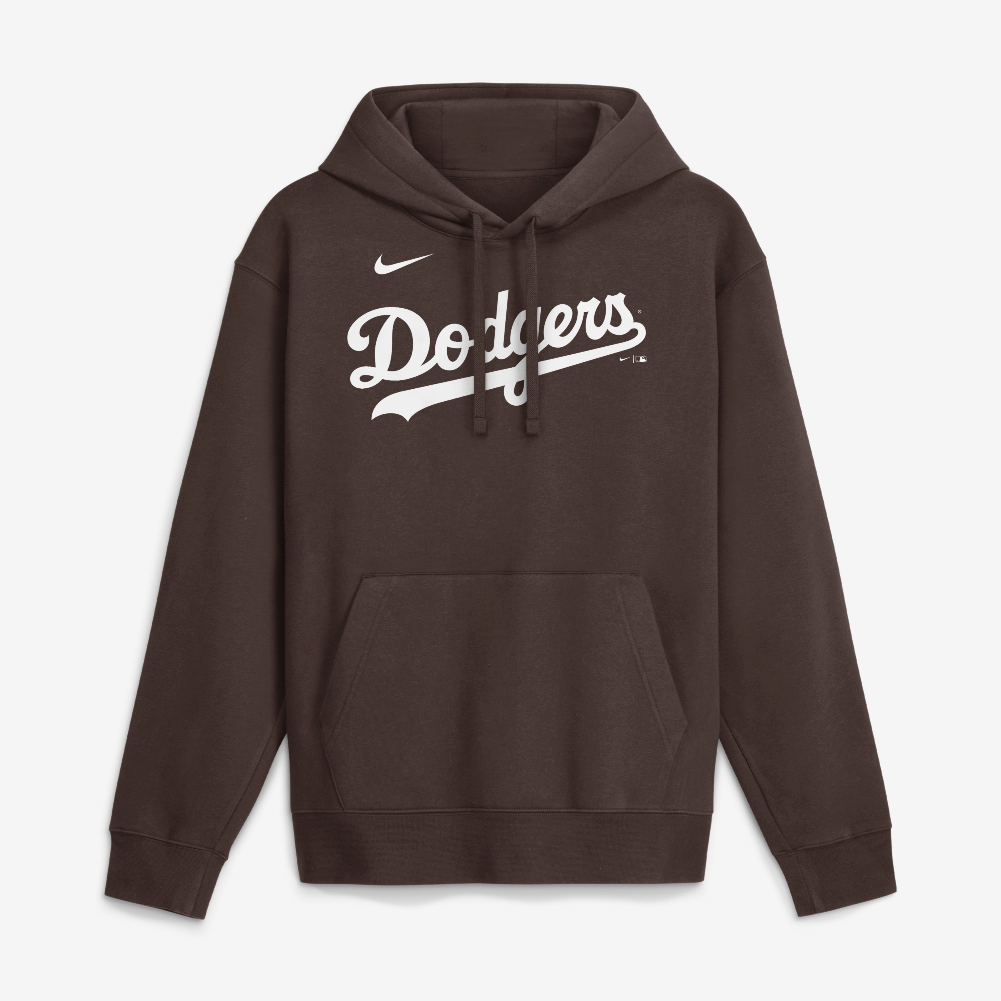 Sweat à capuche en polaire Nike Core Cinder Club marron Los Angeles Dodgers pour homme