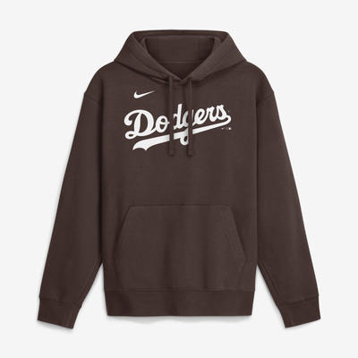  Los Angeles Dodgers Nike Core Cinder Club Fleece Hoodie - Brown