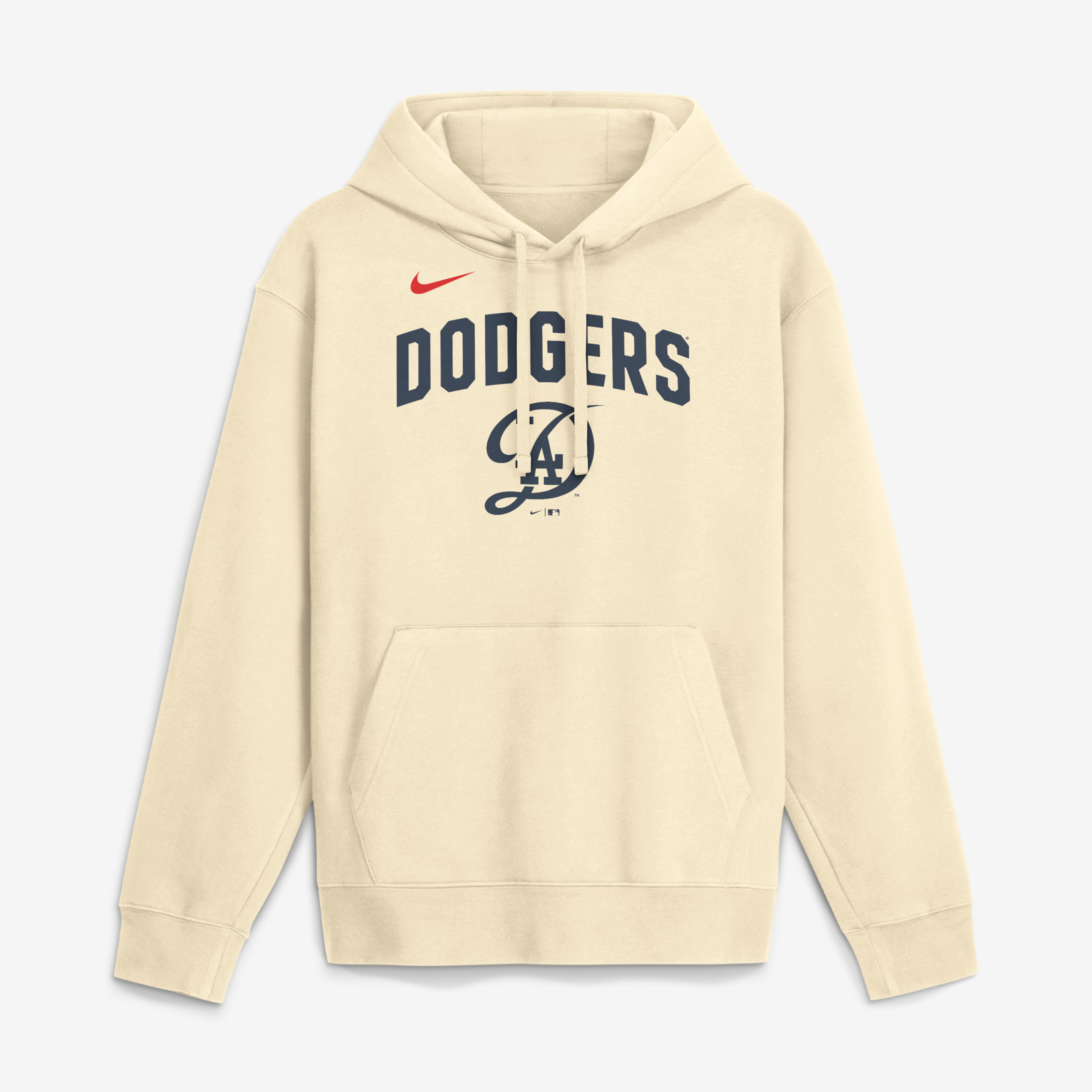 Men's Nike  Cream Los Angeles Dodgers City Connect Club Fleece Pullover Hoodie
