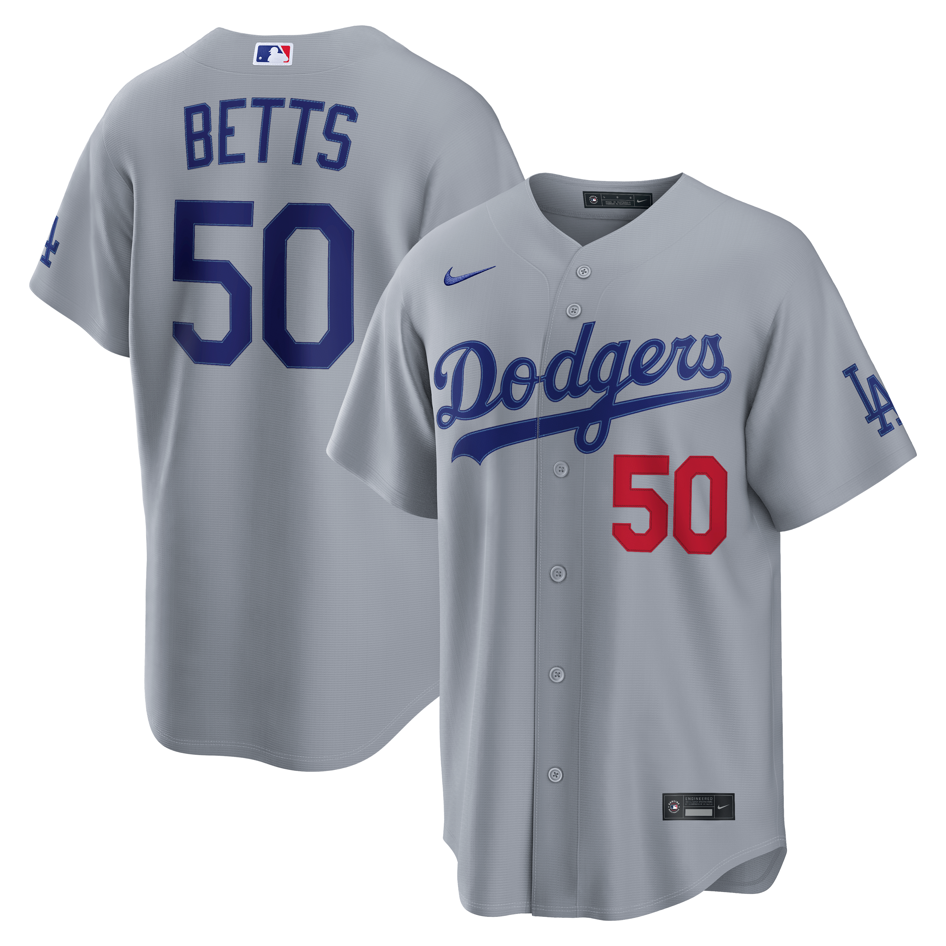 Maillot domicile Nike Mookie Betts blanc des Dodgers de Los Angeles pour homme