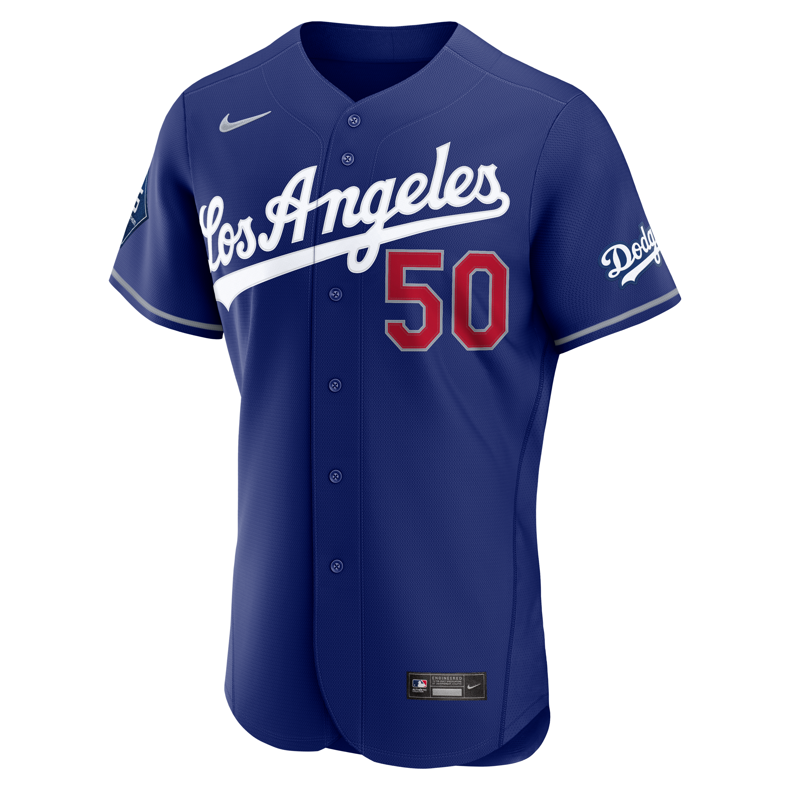 Men's Nike Mookie Betts Royal Los Angeles Dodgers Alternate Authentic Sponsor Patch Jersey