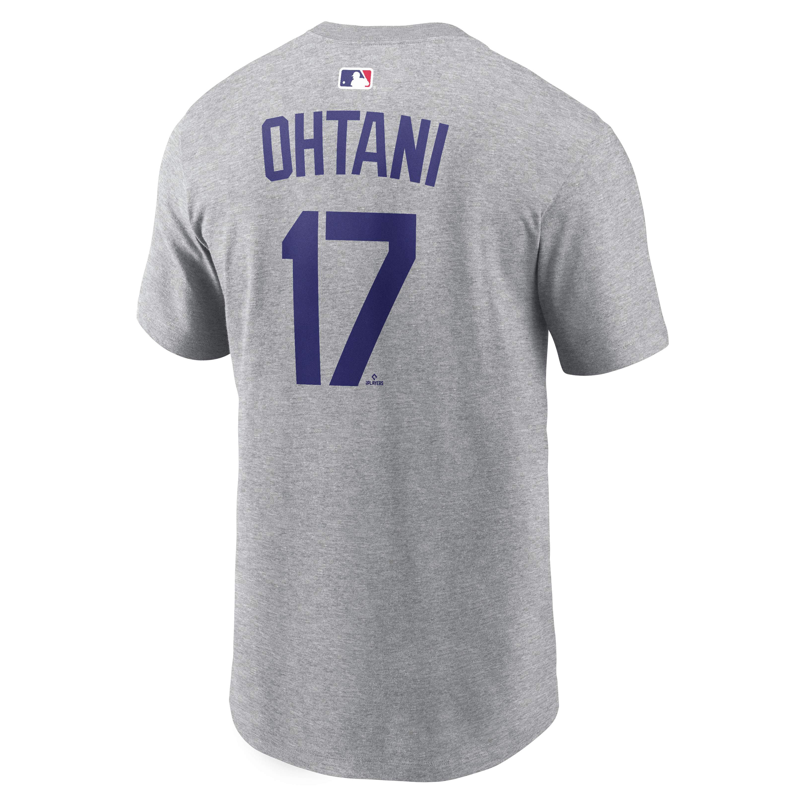 T-shirt Nike Shohei Ohtani gris chiné pour homme, Los Angeles Dodgers, avec nom et numéro