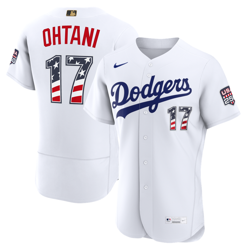 メンズ ナイキ 大谷翔平 ホワイト ロサンゼルス・ドジャース USA 250 7 