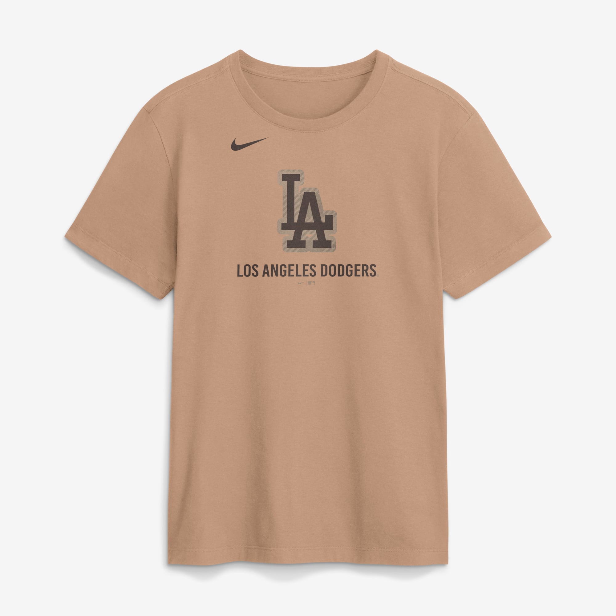T-shirt en coton Nike beige Los Angeles Dodgers pour homme