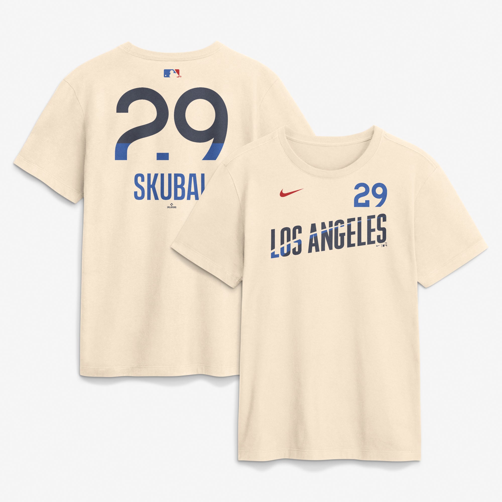 Men's Nike Tarik Skubal Cream Los Angeles Dodgers City Connect Name & Number T-Shirt
