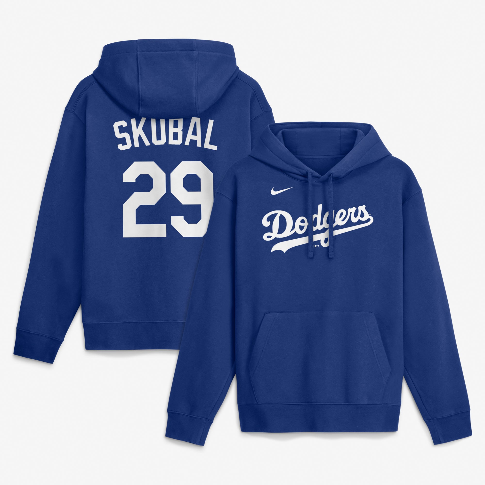 Men's Nike Tarik Skubal Royal Los Angeles Dodgers Home Name & Number Club Fleece Hoodie