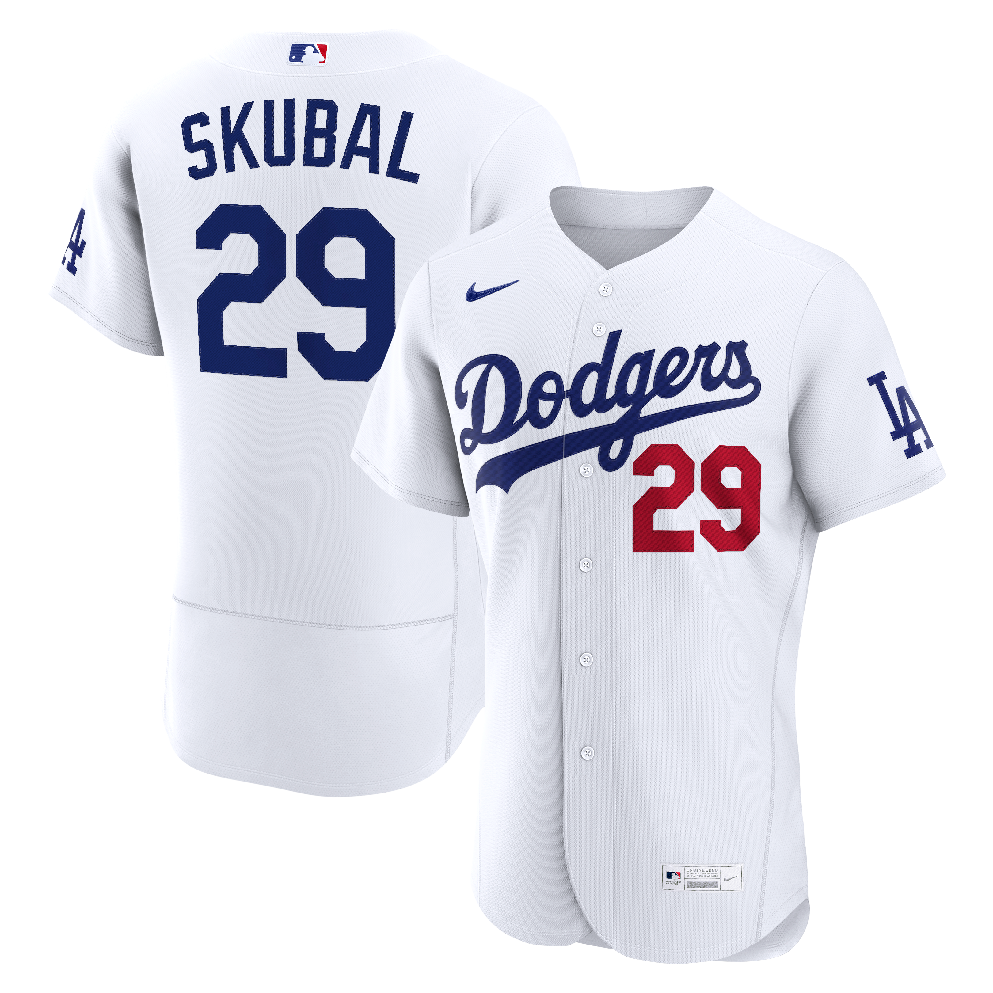 Men's Nike Tarik Skubal White Los Angeles Dodgers Home Authentic Jersey