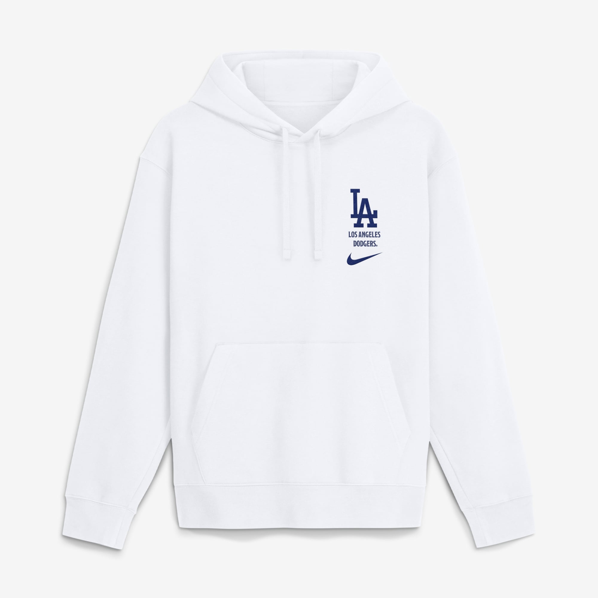 Men's Nike White Los Angeles Dodgers Minimal Club Fleece Hoodie