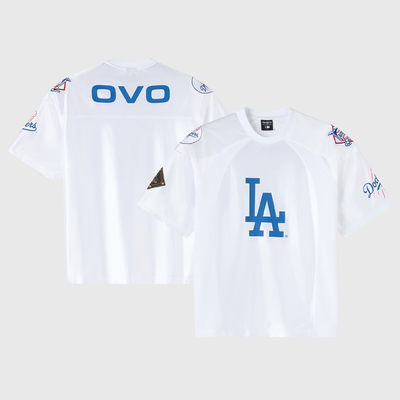 Los Angeles Dodgers OVO x MLB Mesh Jersey T-Shirt - White