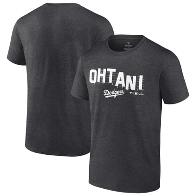 Shohei Ohtani Los Angeles Dodgers Ohtani Hollywood Sign T-Shirt - Charcoal