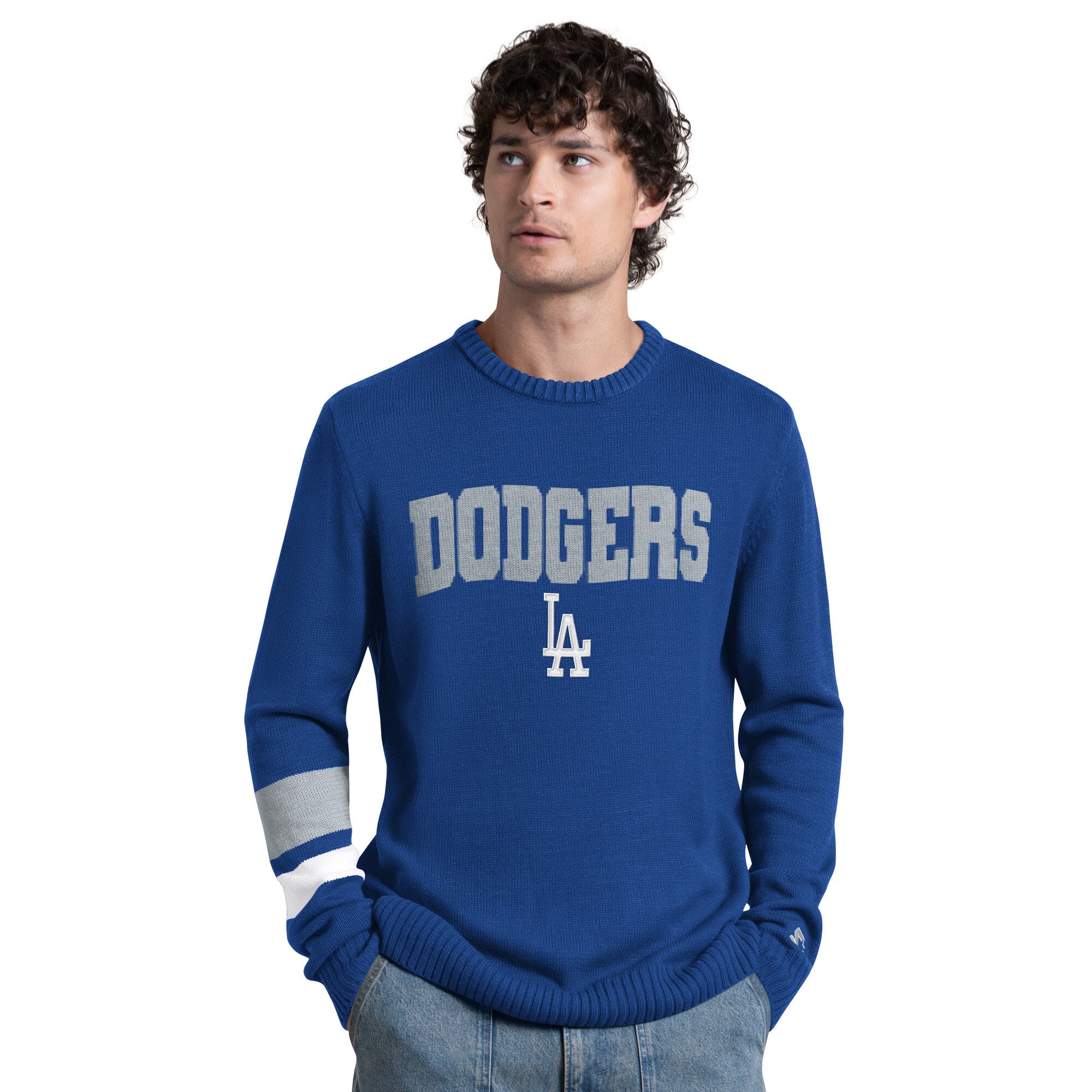 Men's Starter Royal Los Angeles Dodgers Retro Bowl Sweater
