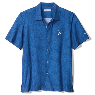 Los Angeles Dodgers Tommy Bahama Saltwater Fronds IslandZone Button-Up Shirt - Royal