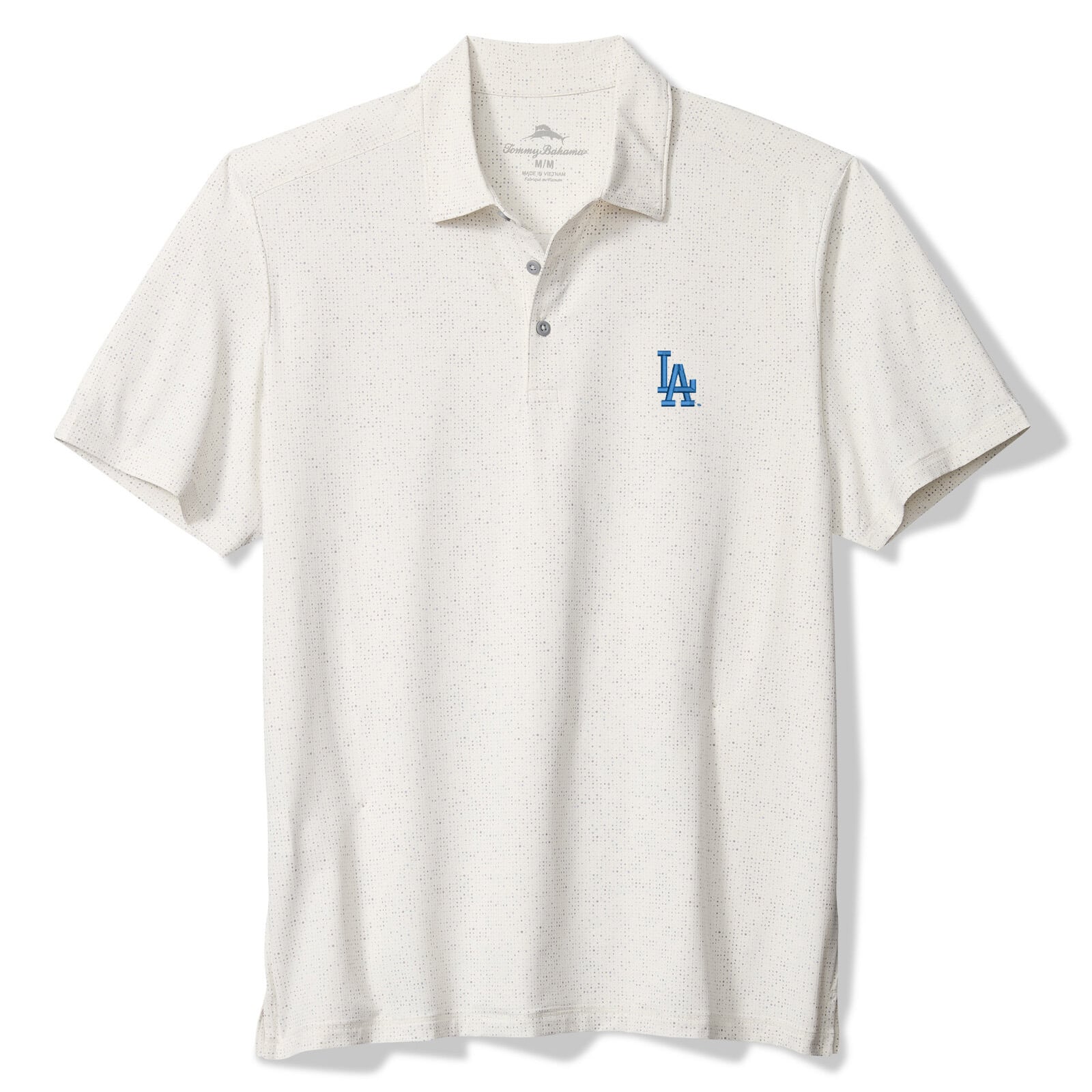 Polo Tommy Bahama blanc pour homme, Los Angeles Dodgers Palm Dunes IslandZone