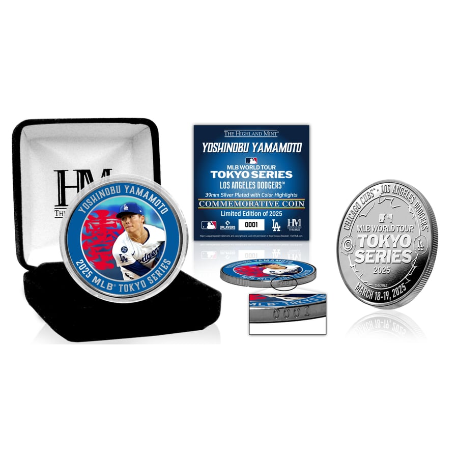 MLB Tokyo Series 2025 Dodgers Yoshinobu Yamamoto Silver Coin 25-02 
