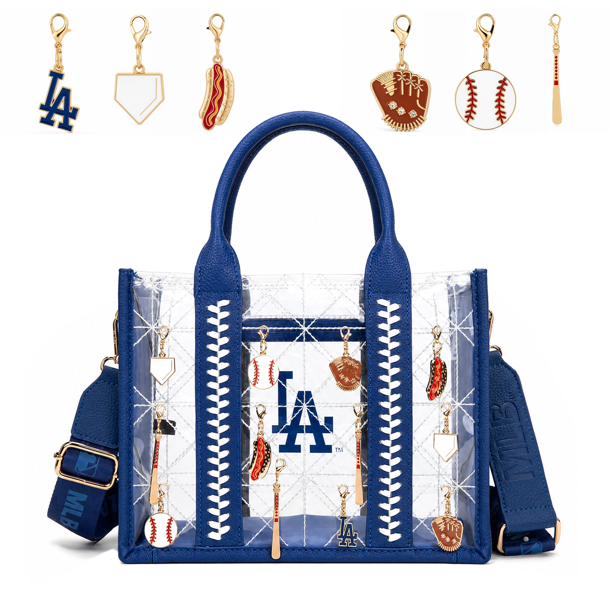 Montana West Los Angeles Dodgers Charmed Whipstitch Tote