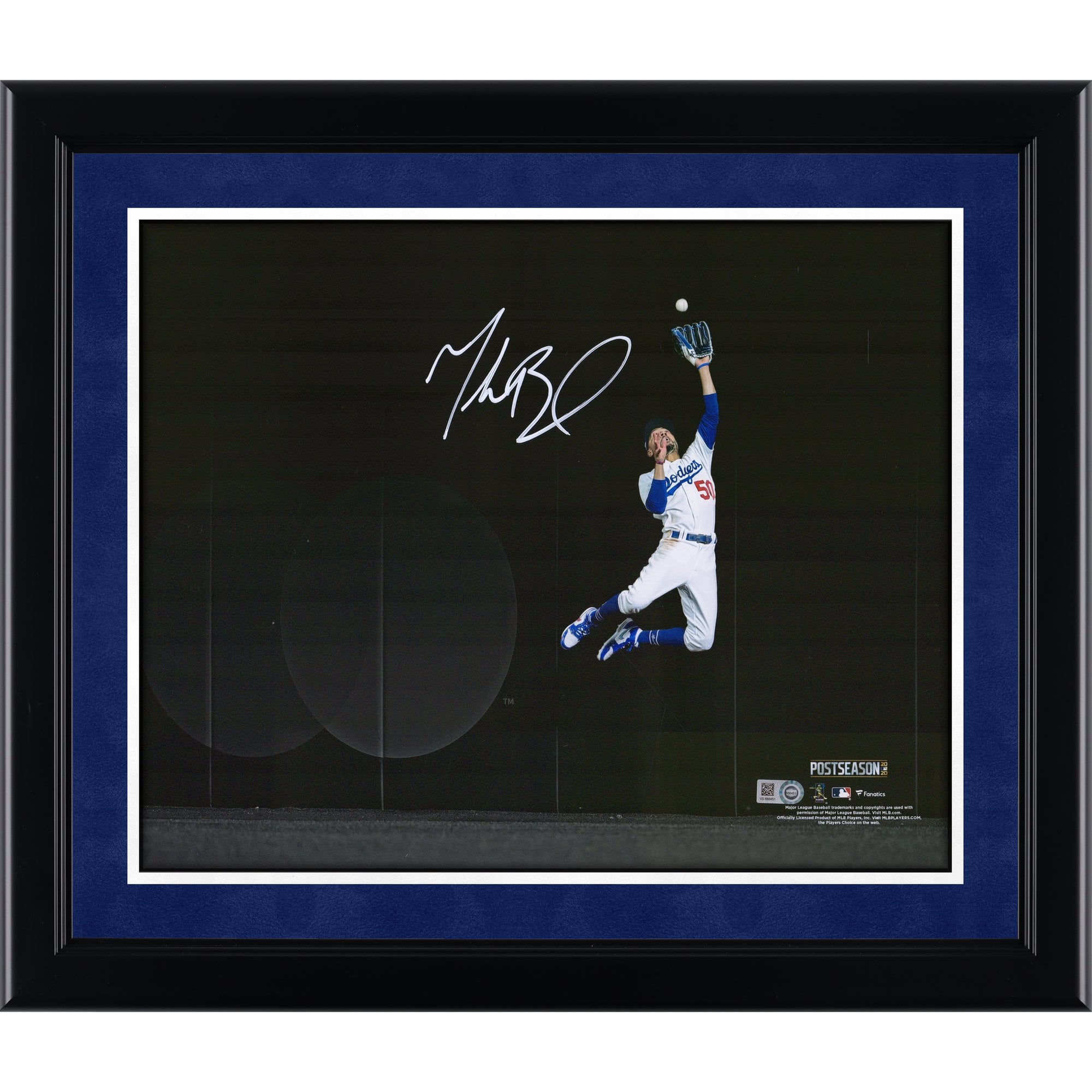 Mookie Betts Los Angeles Dodgers Autographed 11" x 14" 2020 NLCS Game 7 Home Run Robbing Spotlight Photograph