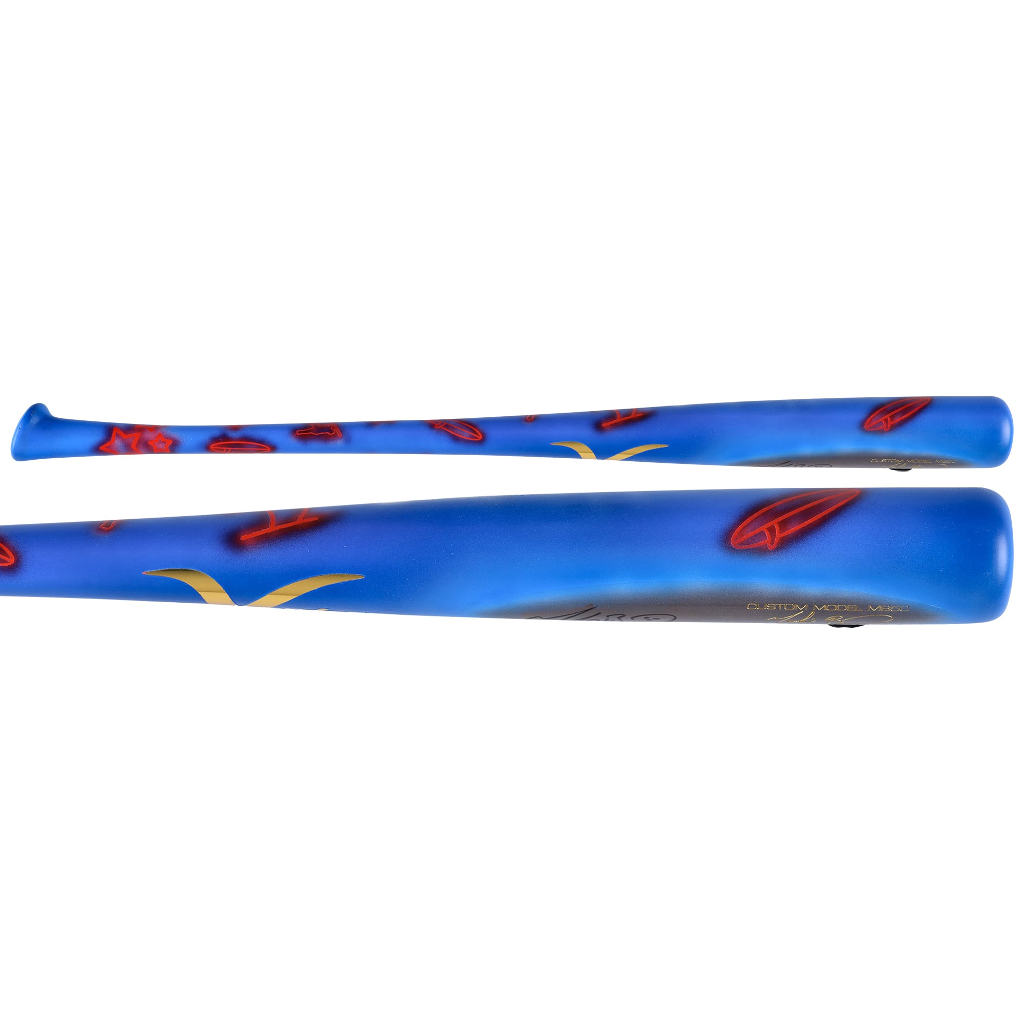 Mookie Betts Los Angeles Dodgers Autographed Bat - Art by Stadium Custom Kicks - #1 of Limited Edition 1 - B601332