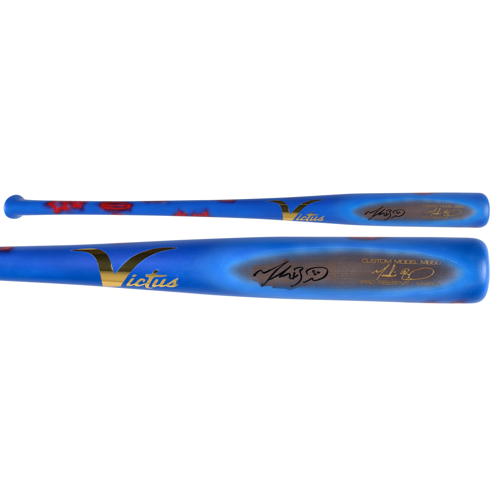 Mookie Betts Los Angeles Dodgers Autographed Bat - Art by Stadium Custom Kicks - #1 of Limited Edition 1 - B601332