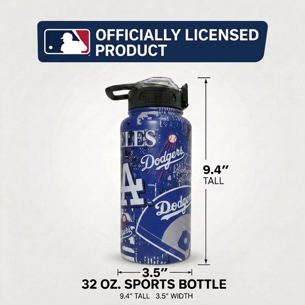 Pegasus Los Angeles Dodgers 32oz. Home Field Mashup Stainless Steel ProPress Water Bottle