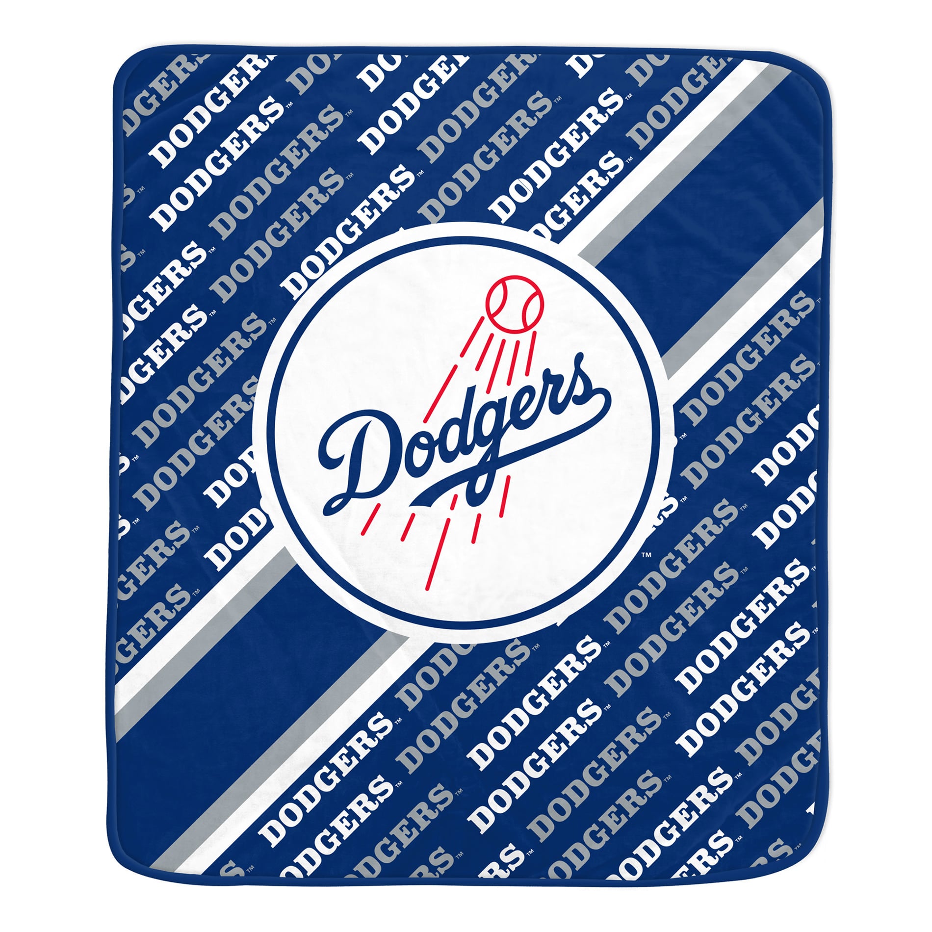 Couverture ultra douce Pegasus Los Angeles Dodgers, 152 x 178 cm (diagonale), doublée, avec logo.