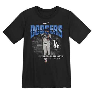 Yoshinobu Yamamoto Los Angeles Dodgers Nike Preschool Oversized Action T-Shirt - Black