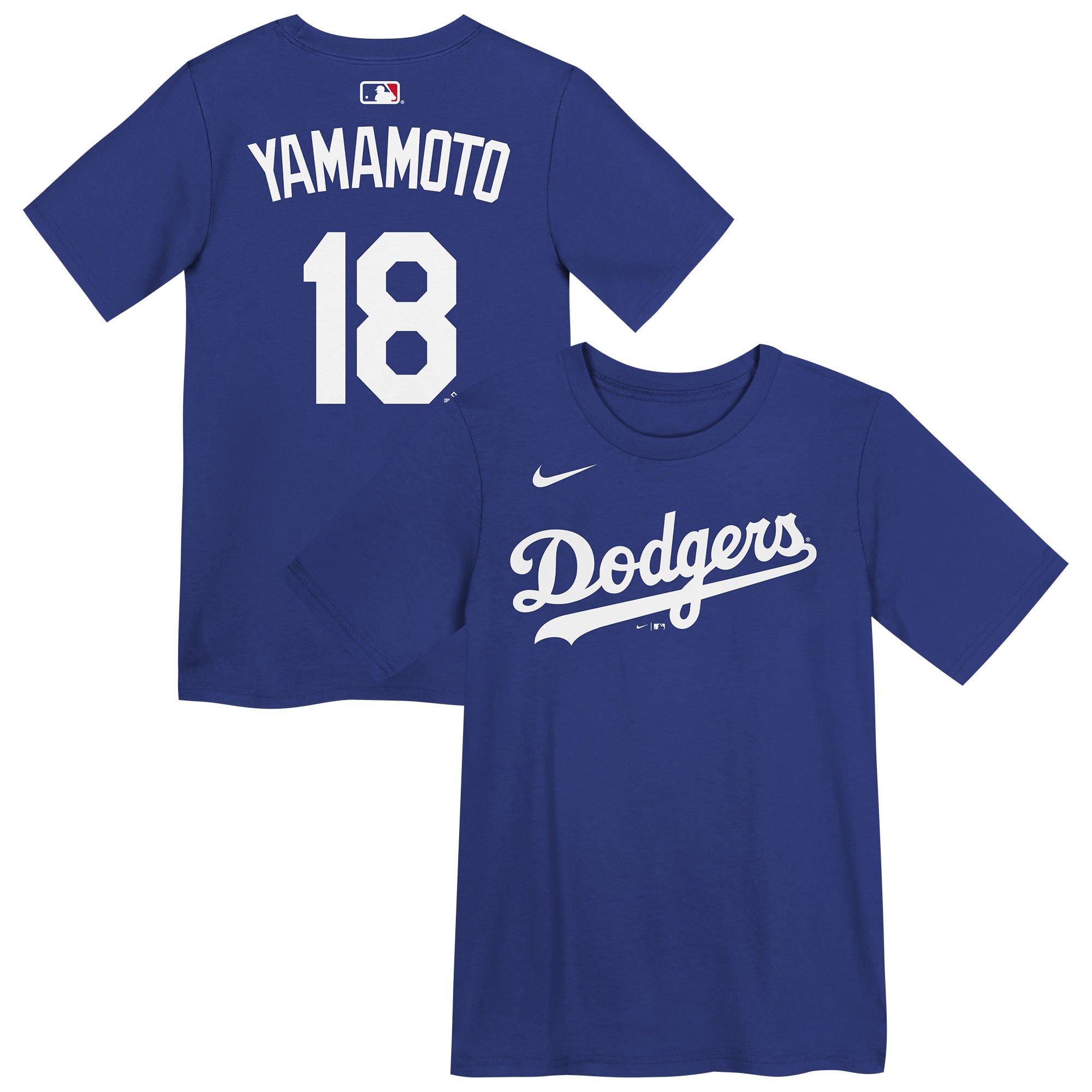 T-shirt Yoshinobu Yamamoto Royal Los Angeles Dodgers pour enfants d'âge préscolaire (nom et numéro)