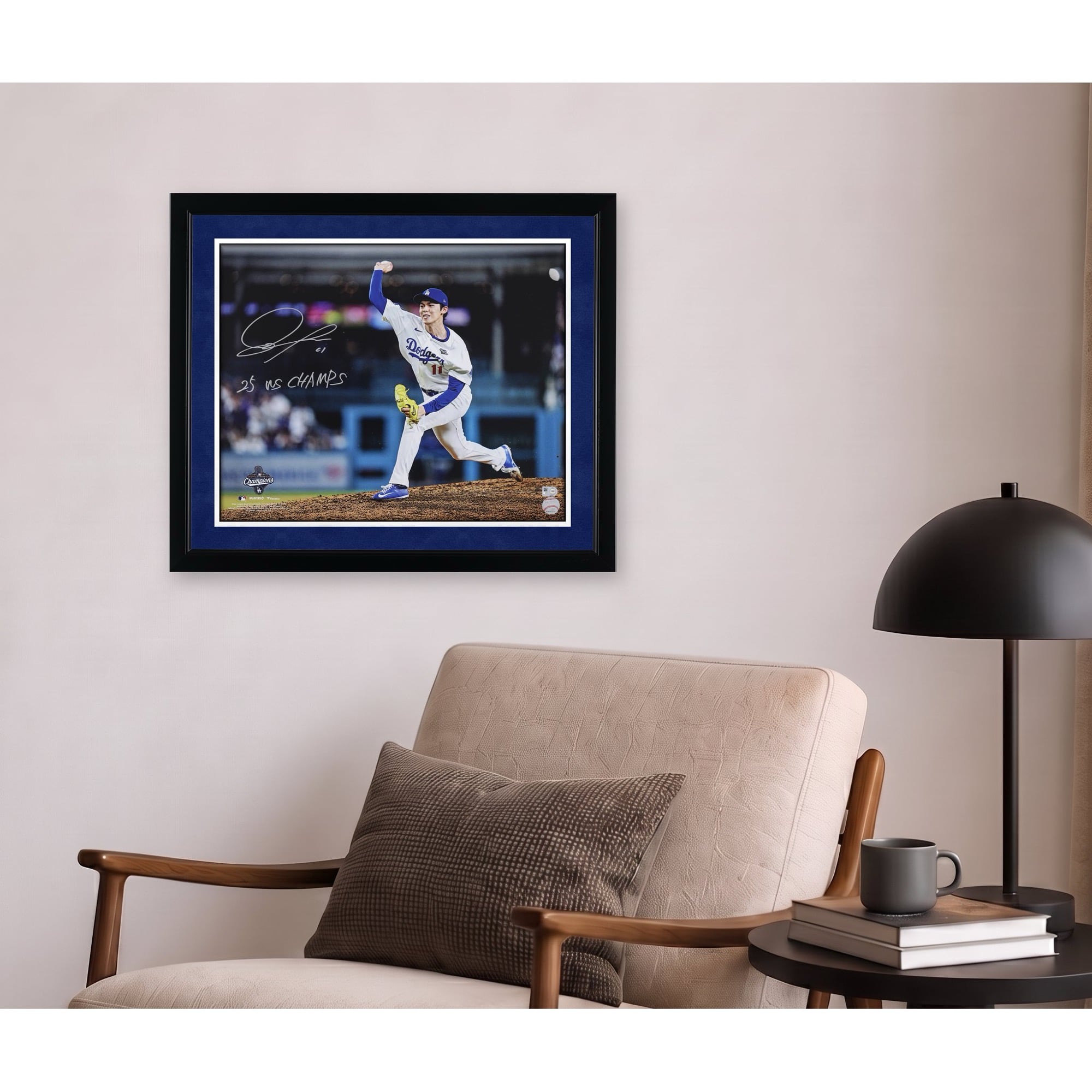 Roki Sasaki Los Angeles Dodgers Autographed 2025 World Series Champions 16" x 20" Photograph with "25 WS Champs" Inscription