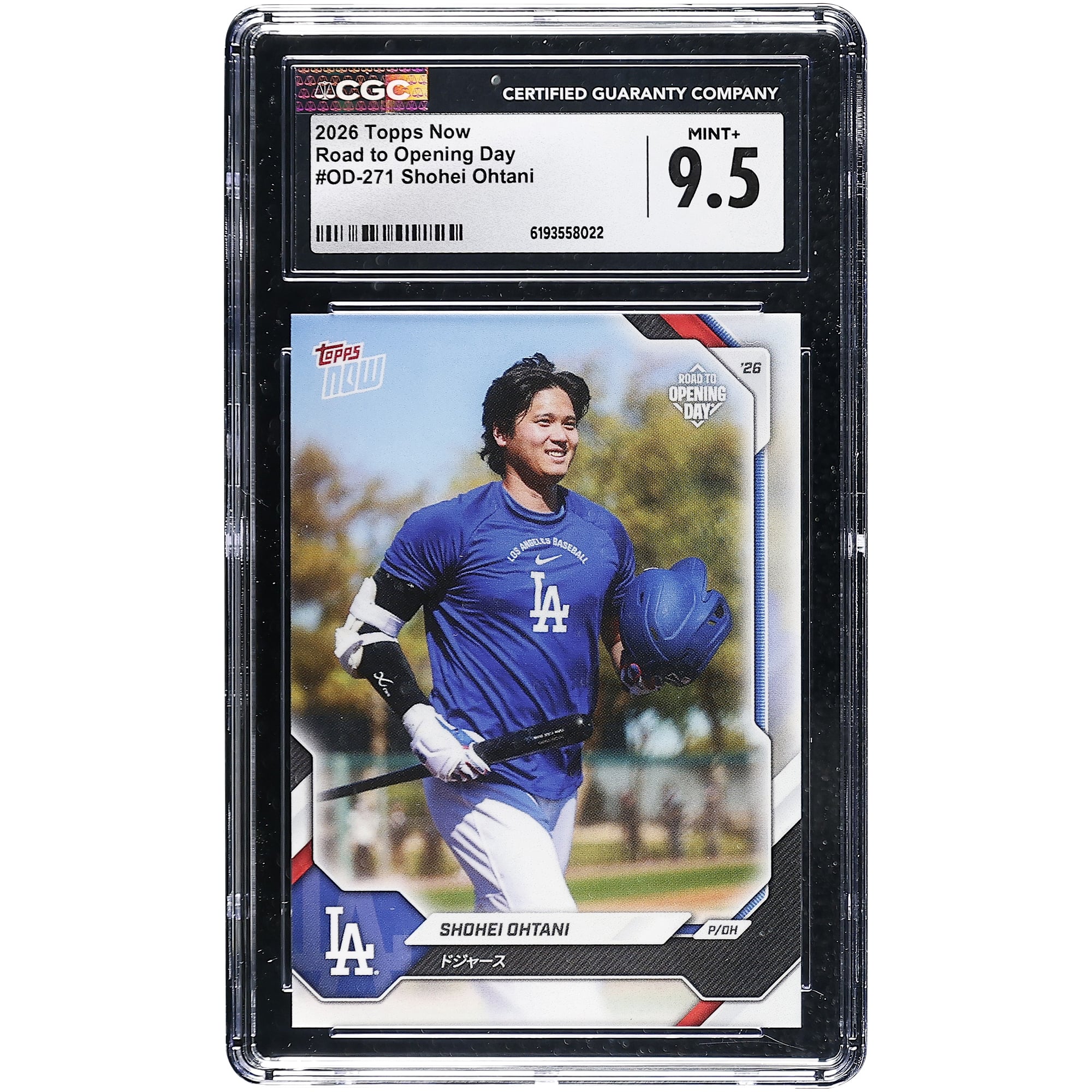 Carte Shohei Ohtani Los Angeles Dodgers 2026 Topps Now Road to Opening Day - Édition Japon #OD-271 Authentifiée CGC 9.5