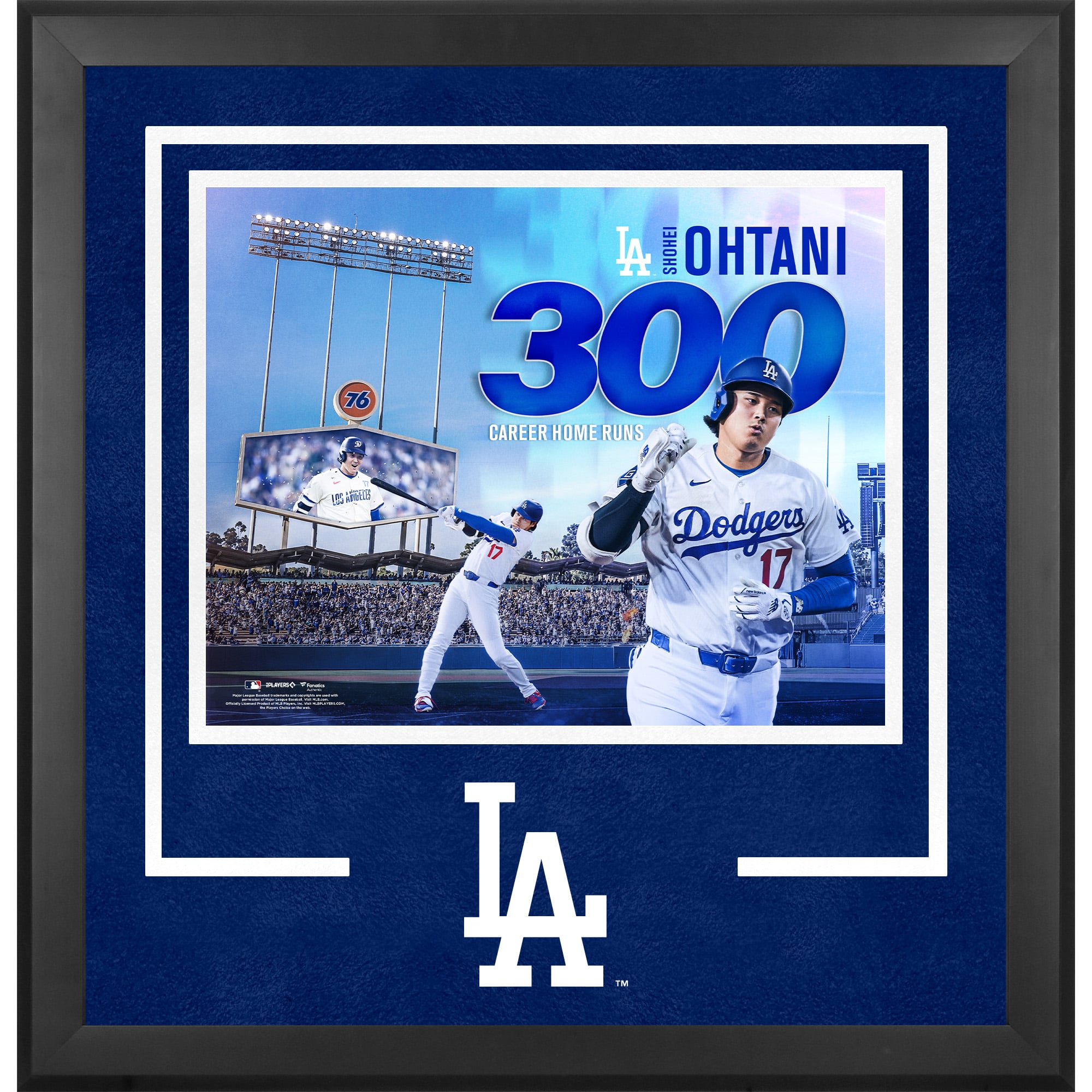 Shohei Ohtani Los Angeles Dodgers Deluxe Framed 16" x 20" 300th Career Home Run Collage Photograph