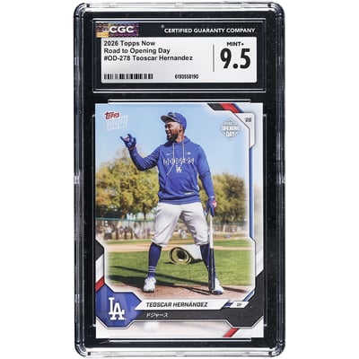 Teoscar Hernández Los Angeles Dodgers 2026 Topps Now Road to Opening Day - Japan Edition #OD-278 CGC Authenticated 9.5 Card