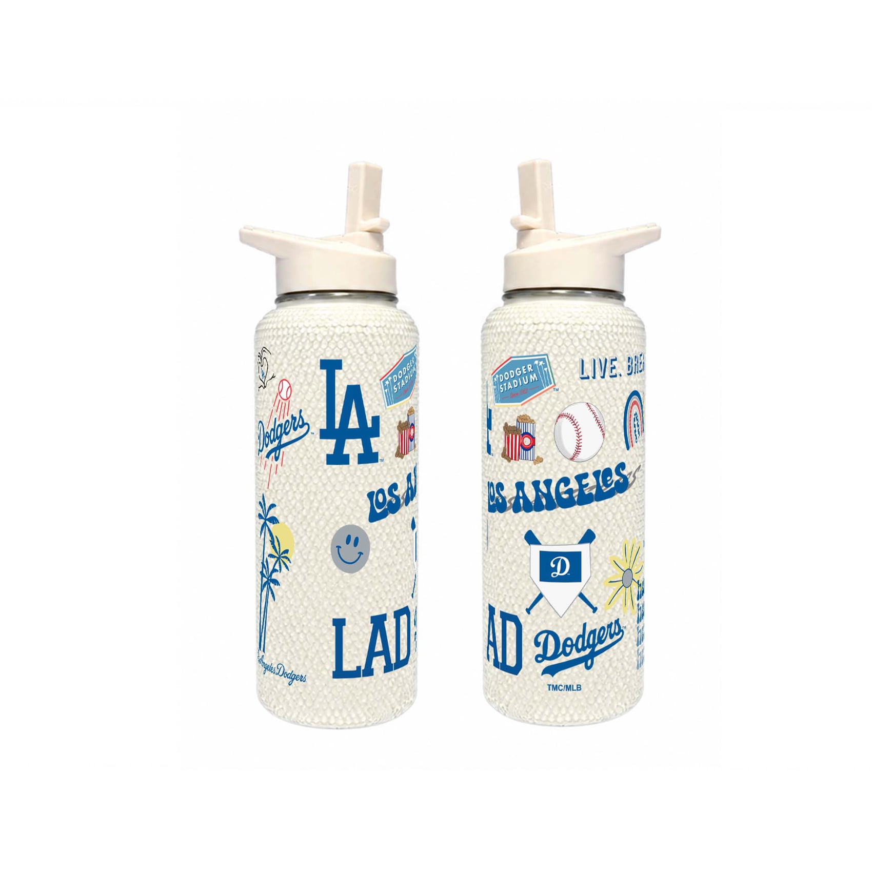 Bouteille Bling Quencher de 34 oz (994 ml) des Dodgers de Los Angeles, par The Memory Company