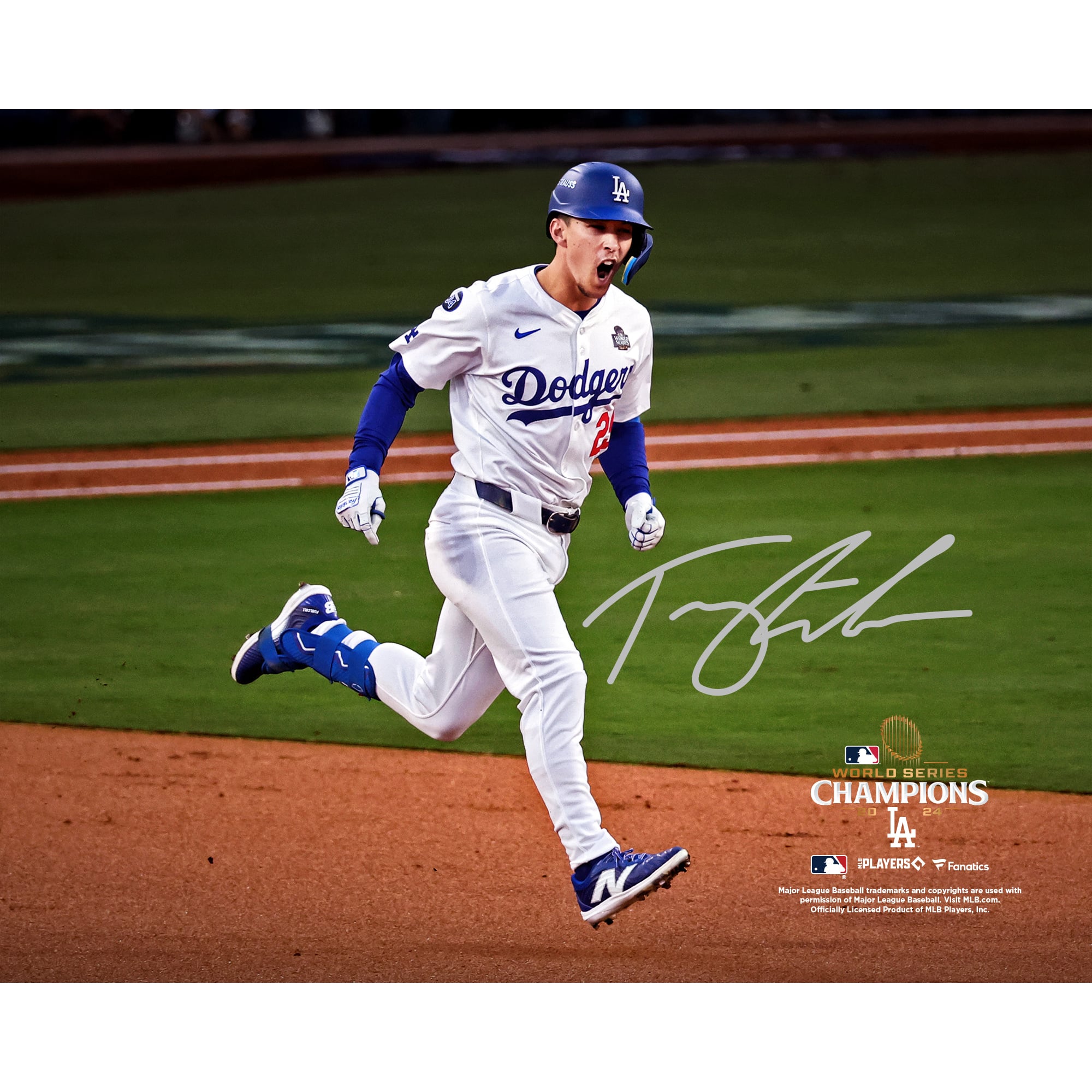 Tommy Edman Los Angeles Dodgers Autographed 2024 World Series 