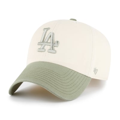  Los Angeles Dodgers '47 Unisex Two-Tone Fashion Clean Up Adjustable Hat - Natural/Olive