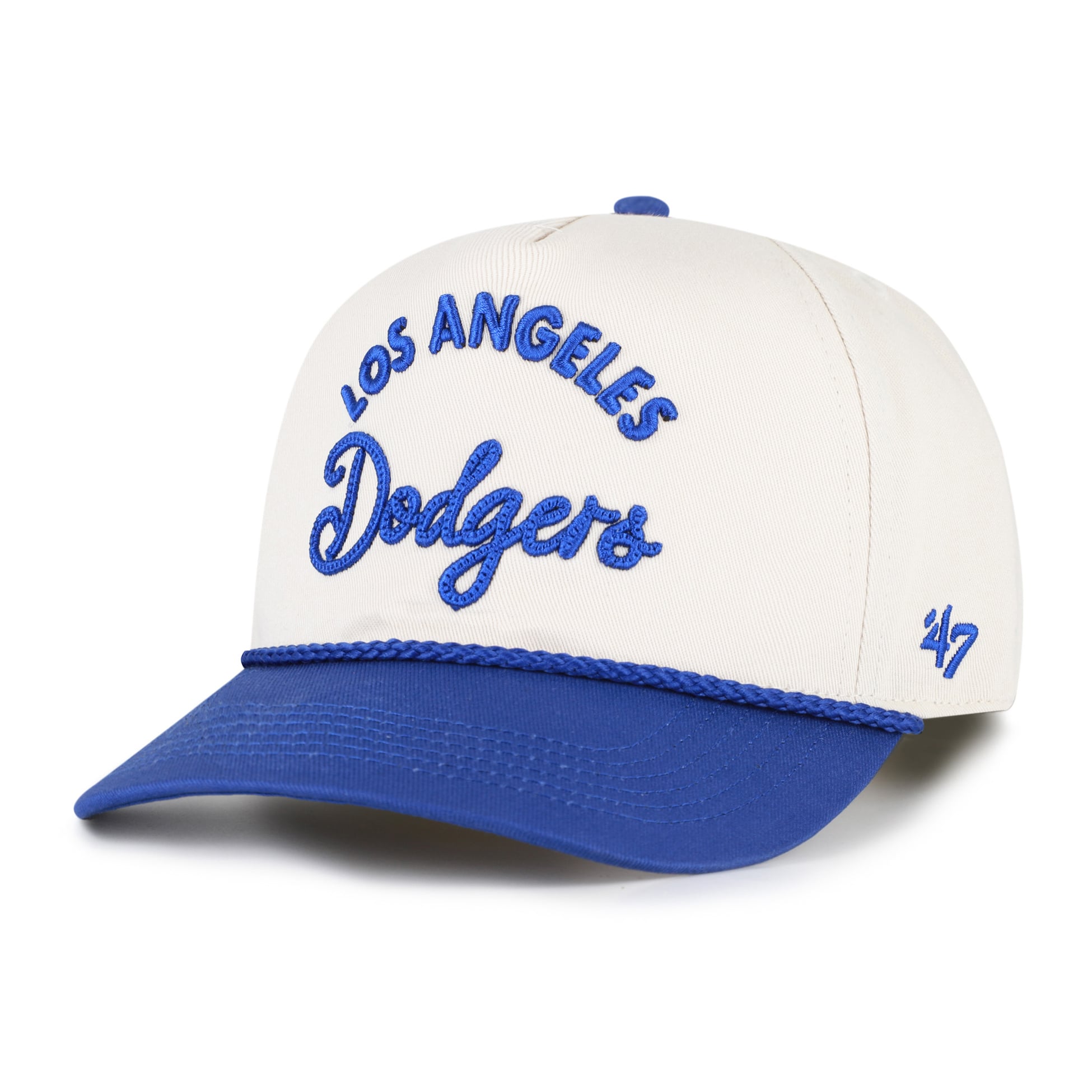 Unisex '47 Natural/Royal Los Angeles Dodgers Rope Script Hitch Adjustable Hat