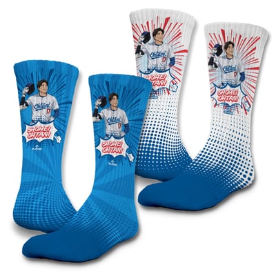 Shohei Ohtani Los Angeles Dodgers ISlide Unisex 2-Pack Lifestyle Crew Socks Set