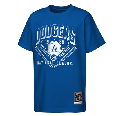Los Angeles Dodgers Mitchell & Ness Unisex The Ava T-Shirt - Royal
