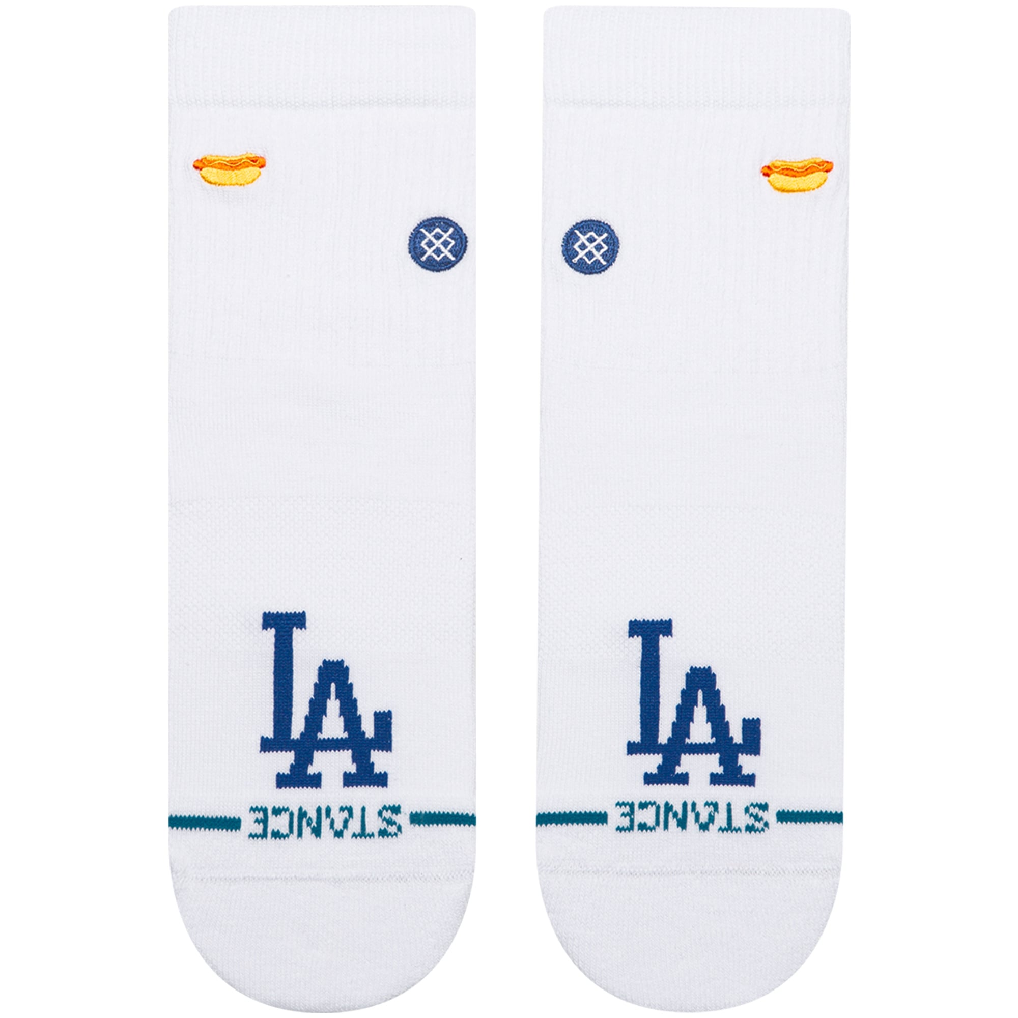 Unisex Stance White Los Angeles Dodgers Hot Dog Quarter Socks