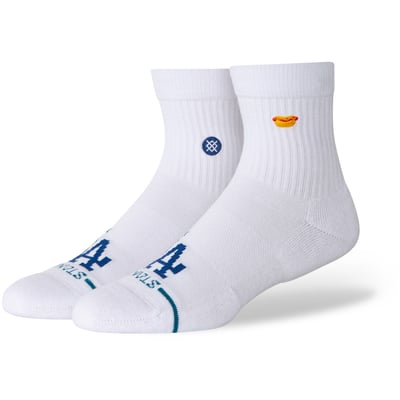 Los Angeles Dodgers Stance Unisex Hot Dog Quarter Socks - White