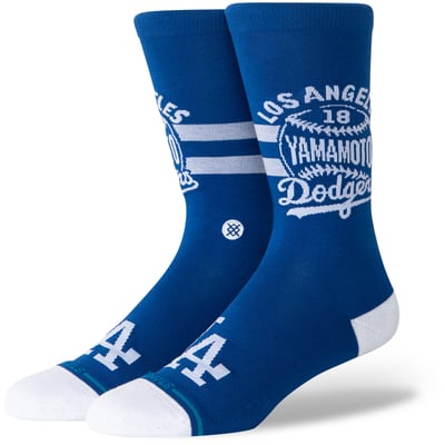 Yoshinobu Yamamoto Los Angeles Dodgers Stance Unisex Stitches Crew Socks - Royal