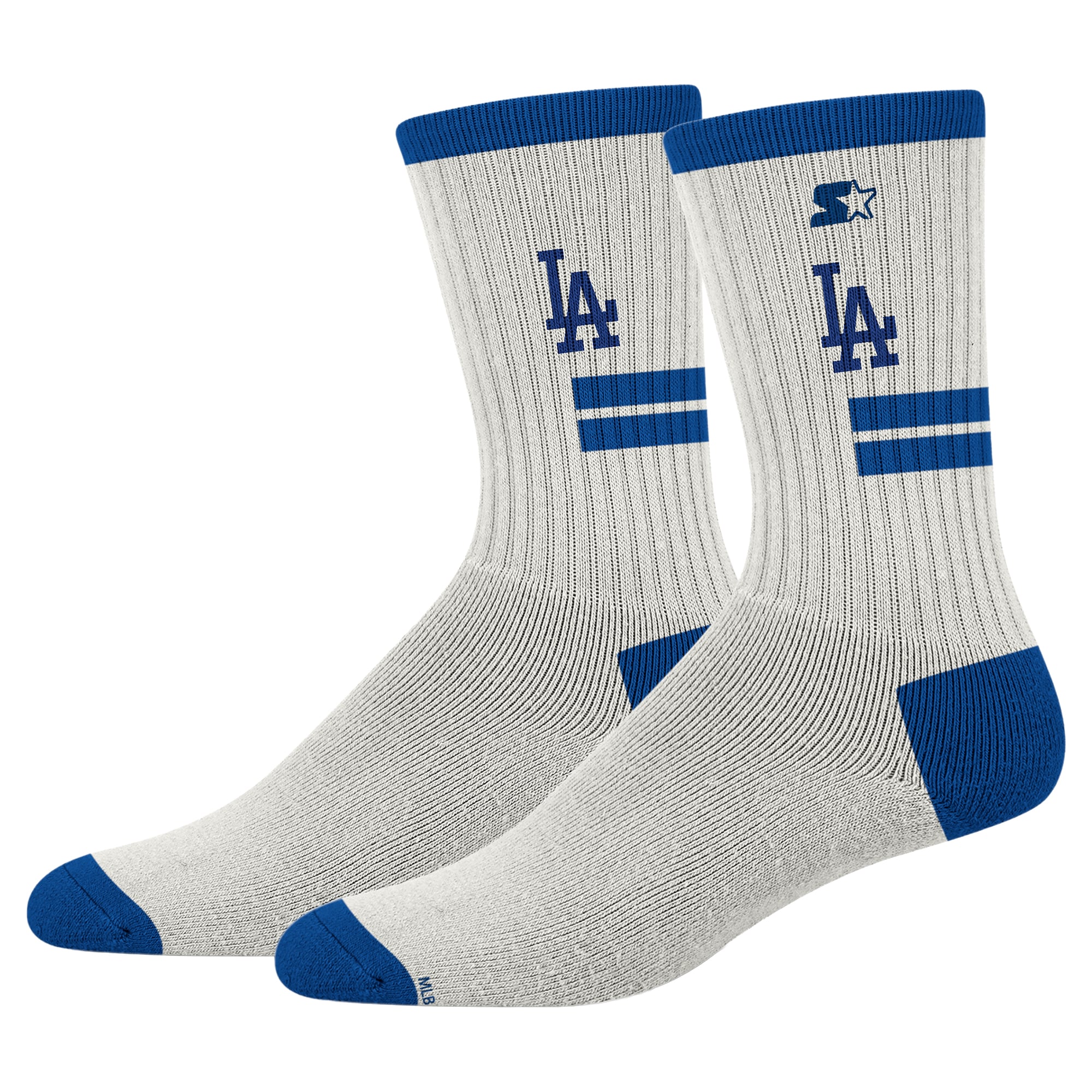 Chaussettes montantes unisexe Starter Cream Los Angeles Dodgers Premiere rembourrées