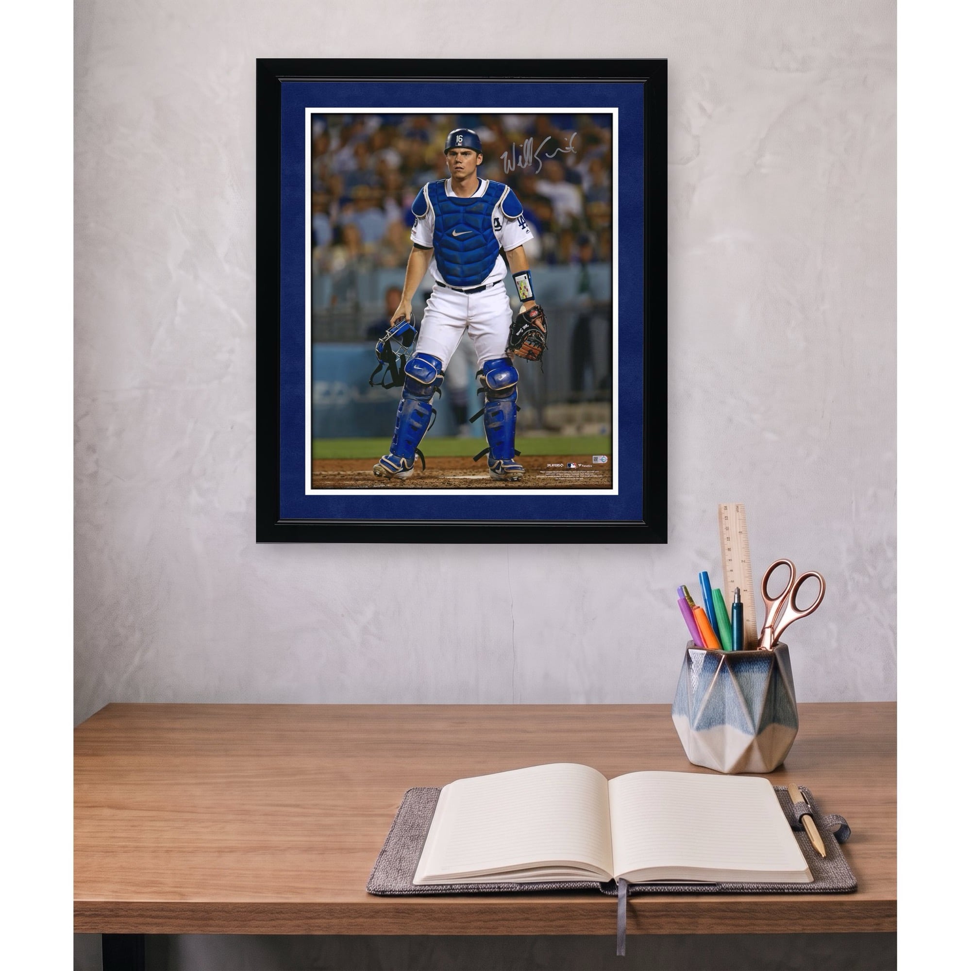 Will Smith Los Angeles Dodgers Autographed 16" x 20" Catchers Gear Photograph