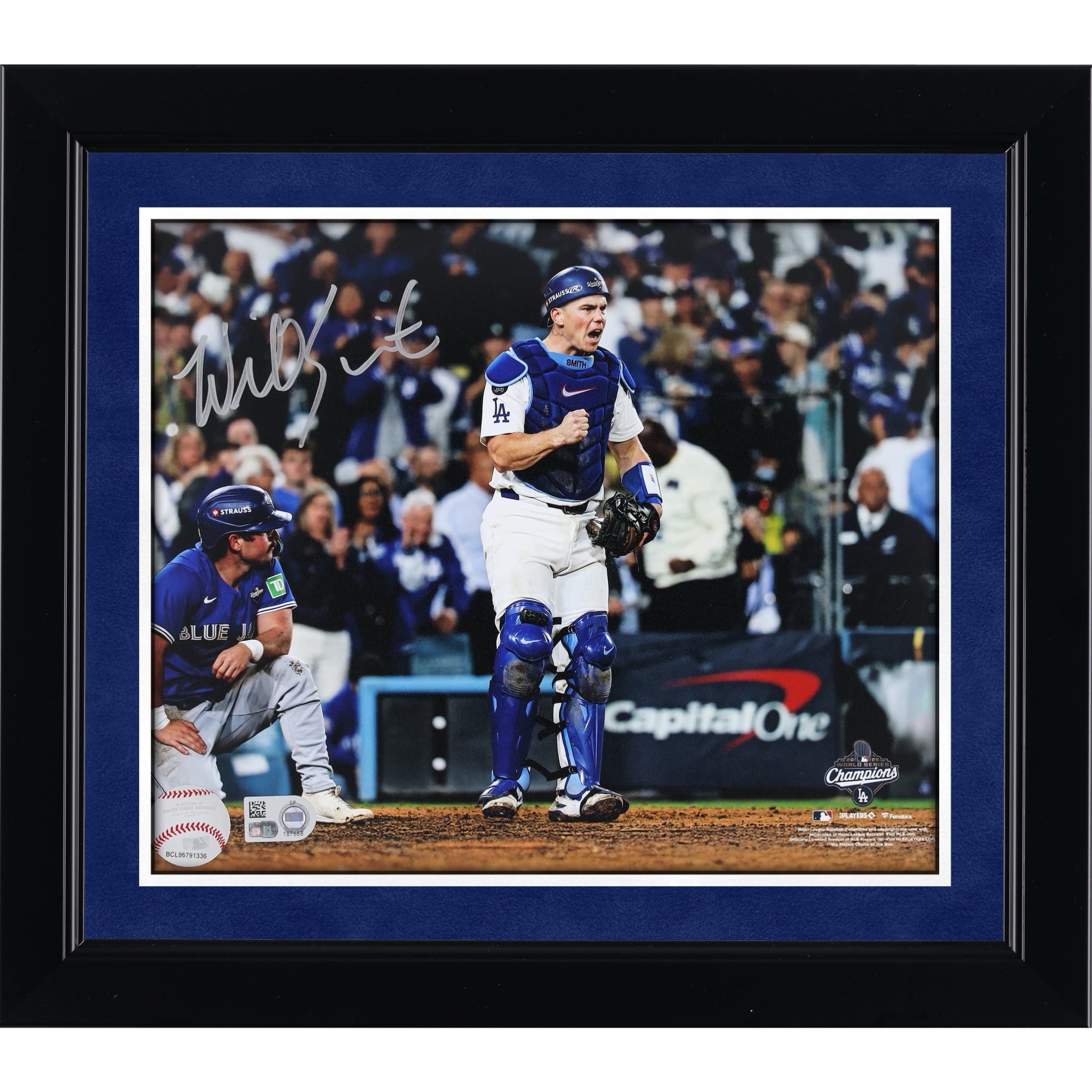 Will Smith Los Angeles Dodgers Autographed 2025 MLB World Series Champions 8" x 10" Photograph