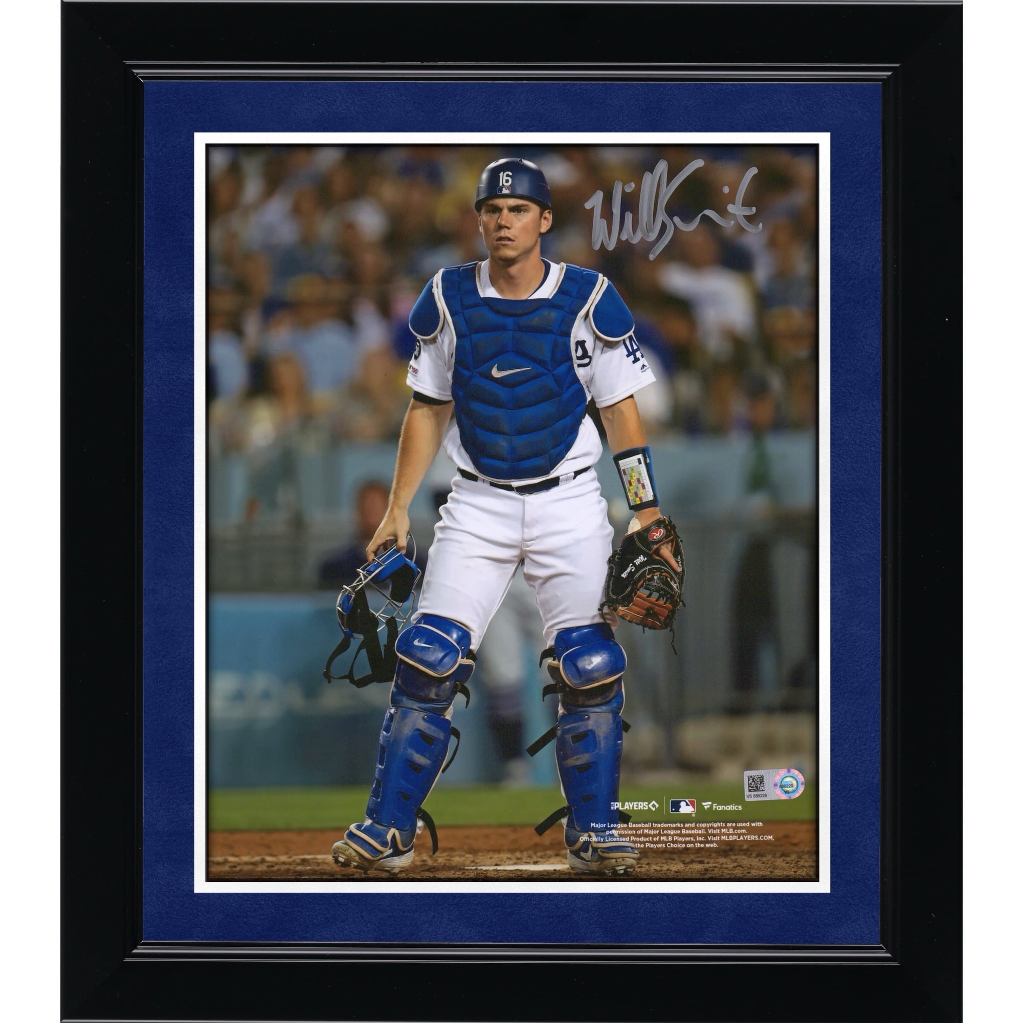 Will Smith Los Angeles Dodgers Autographed 8" x 10" Catchers Gear Photograph