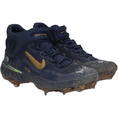 Will Smith Los Angeles Dodgers Autographed Fanatics Authentic Game-Used Navy Nike Cleats from the 2024 MLB Season