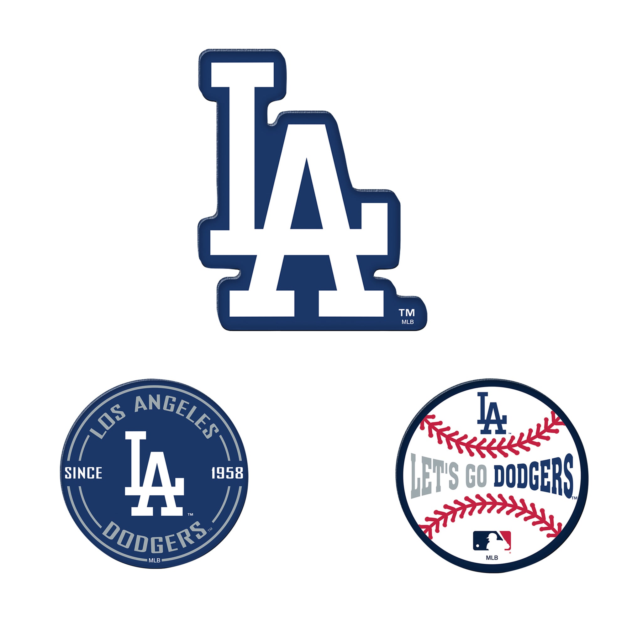 WinCraft  Los Angeles Dodgers 3-Pack Premium Fridge Magnet Set