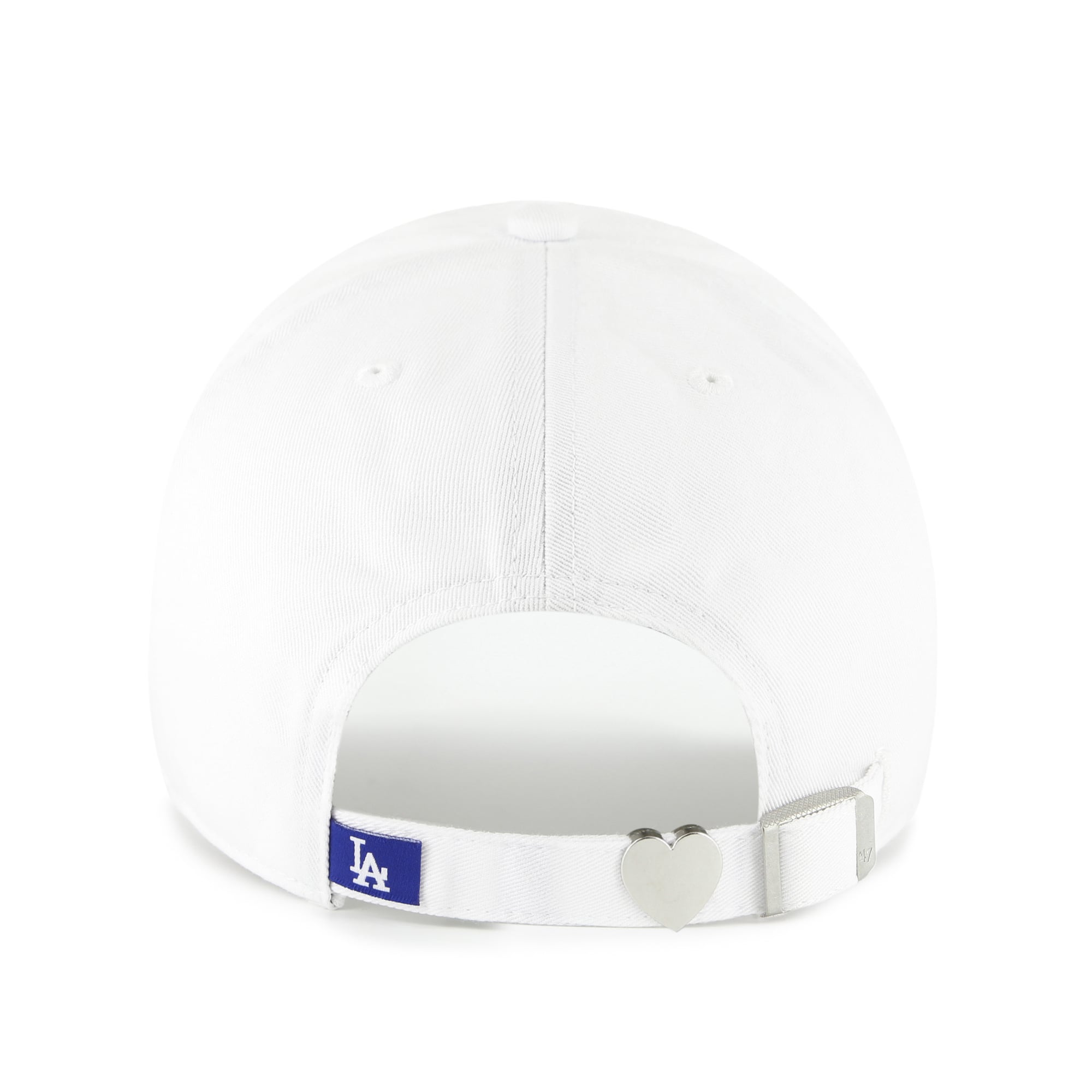 Women's '47 White Los Angeles Dodgers Trendy Script Clean Up Adjustable Hat