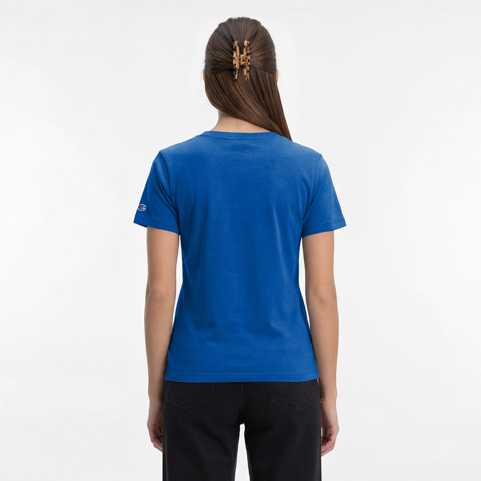 T-shirt à col en V Champion Royal Los Angeles Dodgers pour femmes