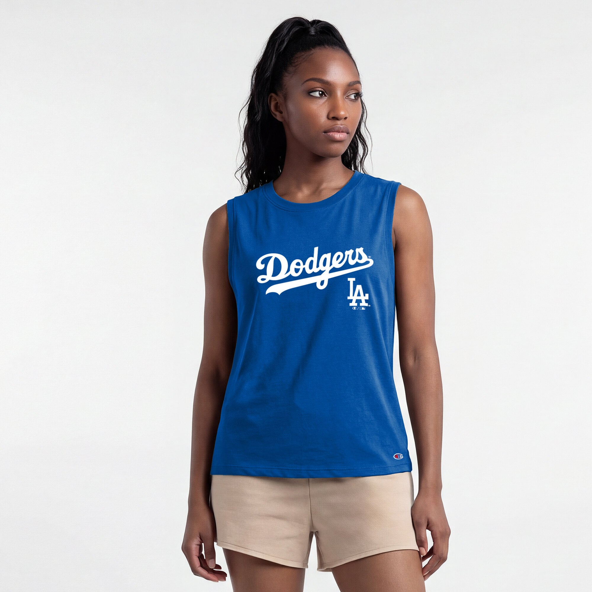 Women's Champion  Royal Los Angeles Dodgers Muscle Tank Top
